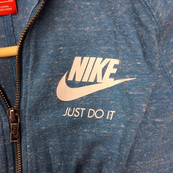 Nike Blue Full Zip Up Sweater - Picture 9 of 9